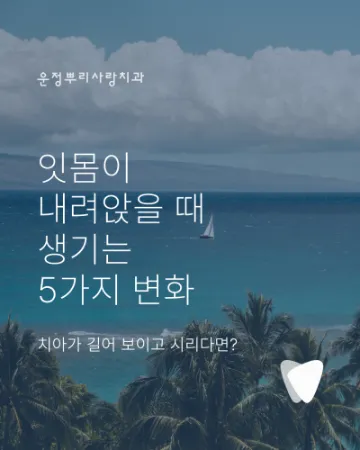 치아가 길어 보이고 시리다면? 잇몸이 내려앉을 때 생기는 5가지 변화